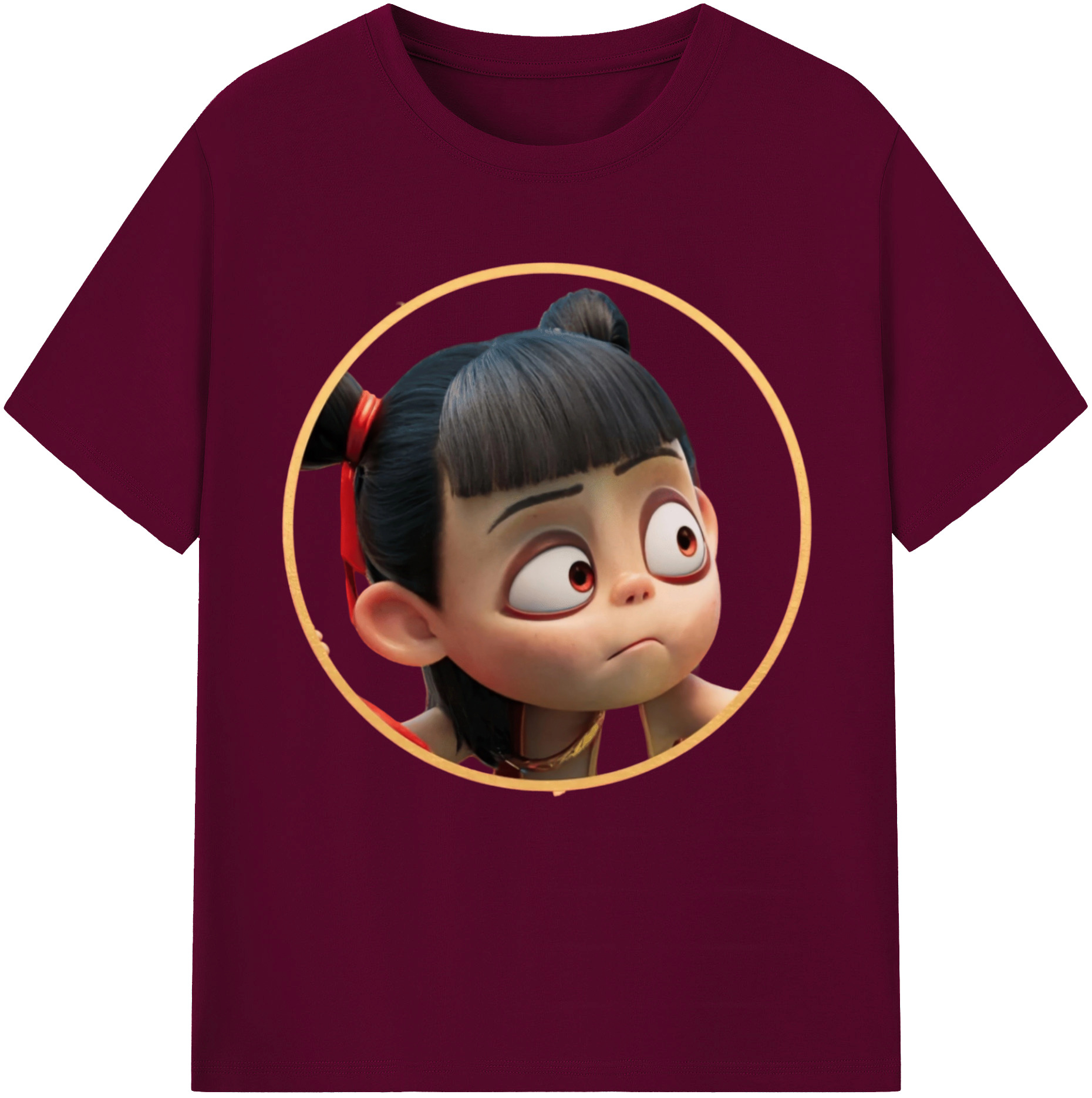 （画像用） Ne Zha 2 ナタ 魔童の大暴れ レディースカジュアルプリントTシャツ（綿100％）